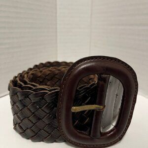 Braided leather belt.